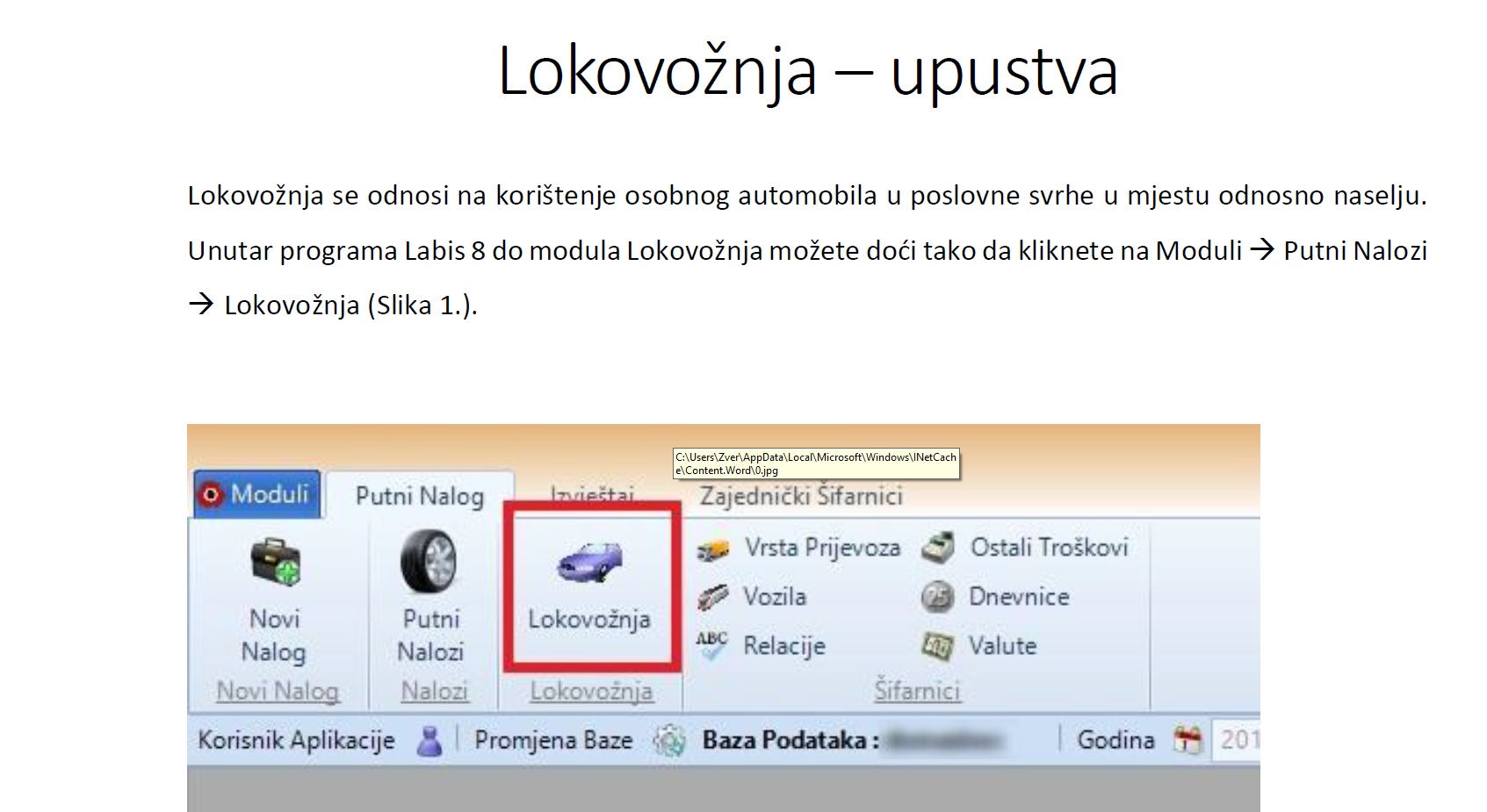 Upute Lokovoznja